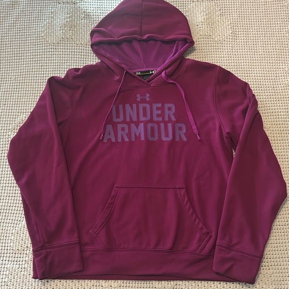 Under Armour Semi-Fitted Purple Hoodie size L - Picture 1 of 8